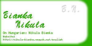 bianka nikula business card
